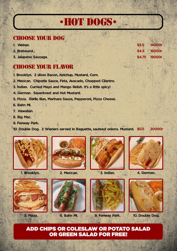 The Hideout, Kampot's hot dogs & accessories